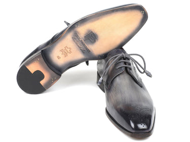 Paul Parkman Men's Medallion Toe Derby Shoes in Gray