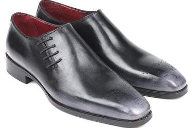 Paul Parkman Men's Side Lace Oxfords in Gray Burnished