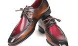 Paul Parkman Men's Apron Leather Derby Shoes in Brown & Bordeaux Dual Tone