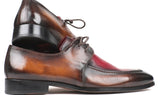 Paul Parkman Men's Apron Leather Derby Shoes in Brown & Bordeaux Dual Tone