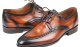 Paul Parkman Men's Ghillie Lacing Dress Shoes in Brown Burnished