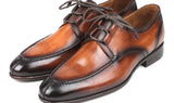 Paul Parkman Men's Ghillie Lacing Dress Shoes in Brown Burnished