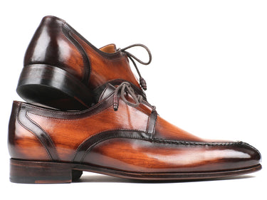 Paul Parkman Men's Ghillie Lacing Dress Shoes in Brown Burnished