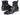 Paul Parkman Men's Side Zipper Leather Boots in Black