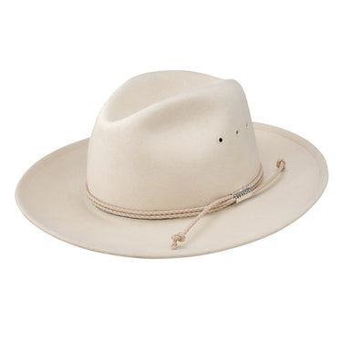 Stetson Crossover Wool Felt Wide Brim Fedora in Bone