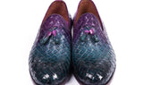Paul Parkman Men's Woven Leather Tassel Loafers in Multicolor
