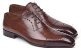 Paul Parkman Men's Classic Leather Brogues in Antique Brown
