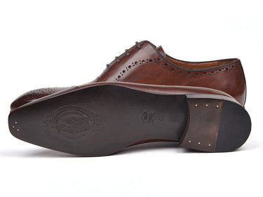 Paul Parkman Men's Classic Leather Brogues in Antique Brown