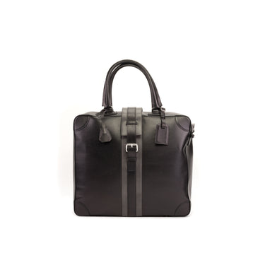 DapperFam Luxe Men's Travel Tote in Grey Painted Full Grain