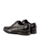 DapperFam Rafael in Black Men's Italian Leather Oxford