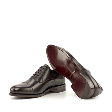 DapperFam Rafael in Black Men's Italian Leather Oxford
