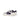 DapperFam Rivale in White / Navy Men's Italian Leather Trainer