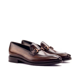 DapperFam Luciano in Brown Men's Hand-Painted Patina Loafer — Style 3270
