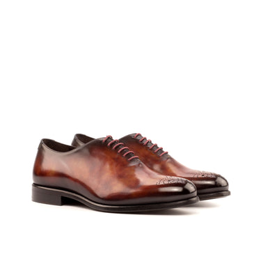 DapperFam Giuliano in Fire Men's Hand-Painted Patina Whole Cut in Fire