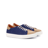 DapperFam Rivale in Jeans / Camel Men's Sartorial & Italian Suede Trainer