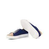 DapperFam Rivale in Jeans / Camel Men's Sartorial & Italian Suede Trainer