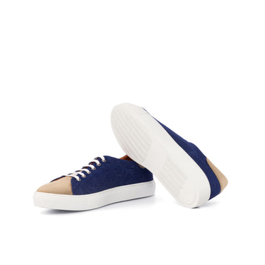 DapperFam Rivale in Jeans / Camel Men's Sartorial & Italian Suede Trainer