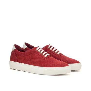DapperFam Riccardo in Red Men's Linen Top Sider in Red