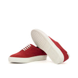 DapperFam Riccardo in Red Men's Linen Top Sider