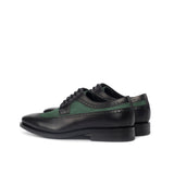 DapperFam Zephyr in Black / Forest Men's Italian Suede & Leather Longwing Blucher
