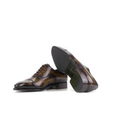 DapperFam Rafael in Tobacco Men's Hand-Painted Patina Oxford