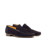 DapperFam Mariner in Navy Men's Suede Moccasin — Style 3720