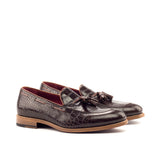 DapperFam Luciano in Dark Brown / Burgundy / Cognac/ Med Brown Men's Italian Leather Loafer