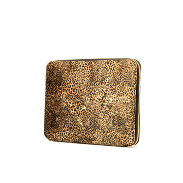 DapperFam Luxe Men's Documents Holder in Leopard Sartorial