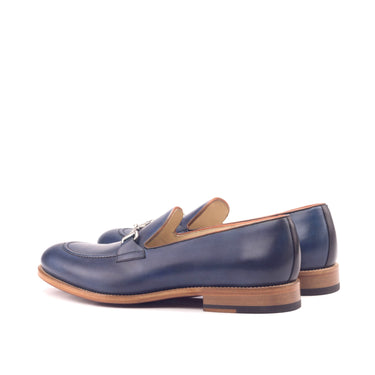 DapperFam Luciano in Navy / Black / Cognac Men's Italian Leather Loafer in #color_