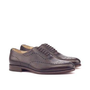 DapperFam Giuliano in Dark Brown Men's Italian Full Grain Leather Whole Cut in Dark Brown