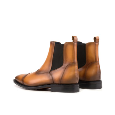 DapperFam Vesuvio in Cognac Men's Italian Leather Chelsea Multi Boot in #color_