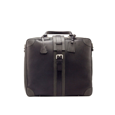 DapperFam Luxe Men's Travel Tote in Grey Painted Full Grain