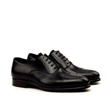 DapperFam Rafael in Black Men's Italian Leather & Lux Suede Oxford in Black
