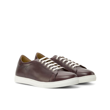 DapperFam Rivale in Burgundy Men's Italian Leather Trainer in Burgundy