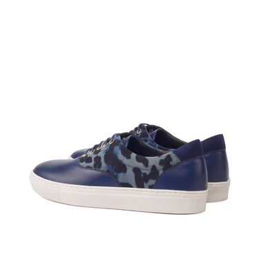 DapperFam Riccardo in Leopard / Navy Men's Sartorial & Italian Suede Top Sider