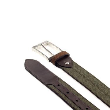 DapperFam Luxe Men's Marseille in Flannel Green Flannel