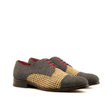 DapperFam Vero in Tweed / Dark Grey Men's Sartorial & Flannel Derby