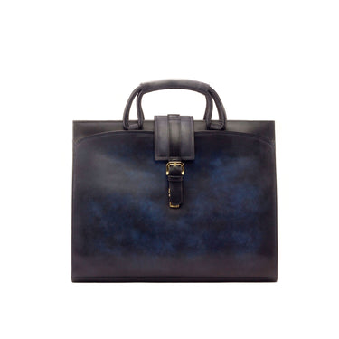 DapperFam Luxe Men's Brief Case in Burgundy Painted Calf