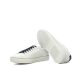DapperFam Verve in White Men's Italian Leather Low Kick
