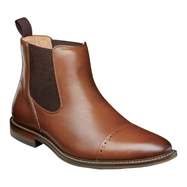 Stacy Adams Maury Mens Cap Toe Chelsea Boot in Chocolate