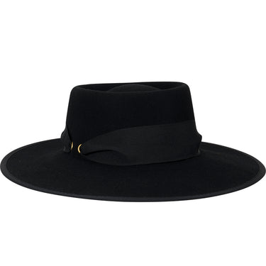 Scala Mercedes Wide Brim Wool Felt Gaucho in Black OSFM