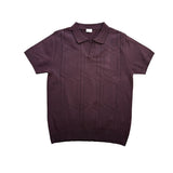 Arturo Lexington in Burgundy Men's Short-Sleeve Knit Polo Shirt in 3XL