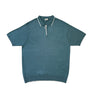 Arturo Almafi in Forest Green / White Men's Short-Sleeve Zip-collar Knit Polo Shirt in 3XL #color_ 3XL