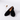 Men's Black Velvet Slipper II With Black Grosgrain Stripe in #color_