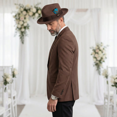 Ferrecci Crushable in Brown Australian Wool Fedora