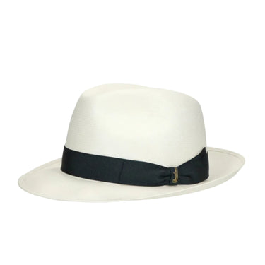 Borsalino Frederico in Natural w/ Black Band Genuine Panama Fedora Hat Made in Italy