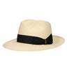 Borsalino Amadeo in Natural w/ Black Band Genuine Panama Straw Wide Brim Fedora Hat Made in Italy in Natural w Black Band