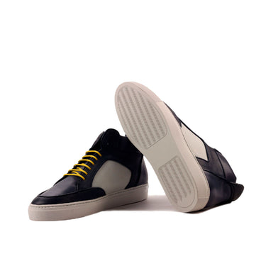 DapperFam Dante in Marine / White Painted Calf and Full Grain