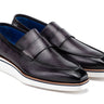 Paul Parkman Men's Smart Casual Leather Loafers in Grey in ----- #color_ -----