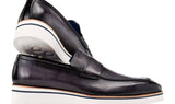 Paul Parkman Men's Smart Casual Leather Loafers in Grey